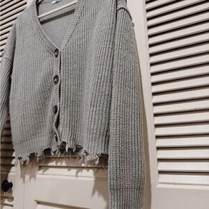 Gray Knit Women's Sweater